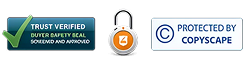Trust Verified, secure checkout, and Copyscape protection